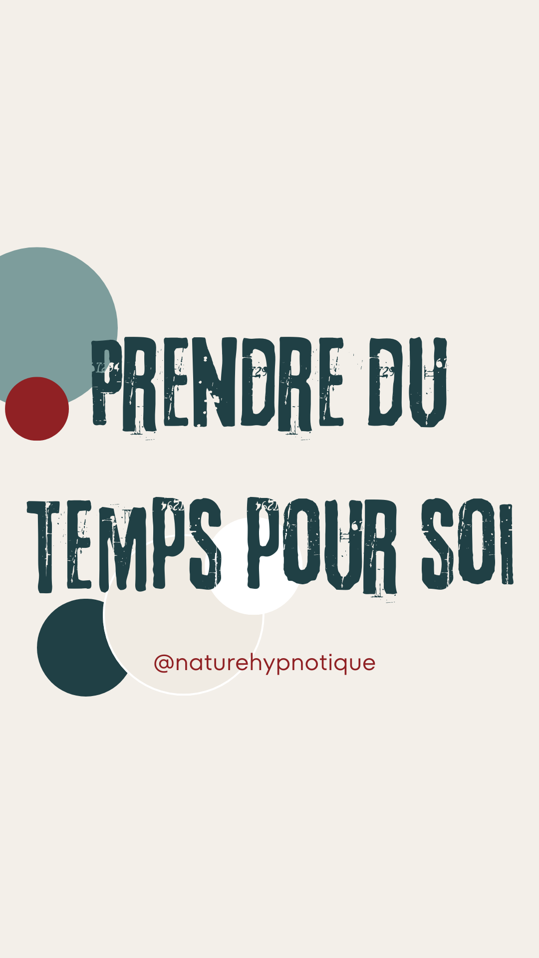 Prendre du temps pour soi en faisant de l'auto-hypnose.